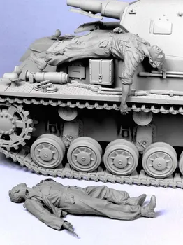 1:35 Méretarányos öntött gyanta tank katonák 2 karakterjelenetet kell összeállítani és színezni