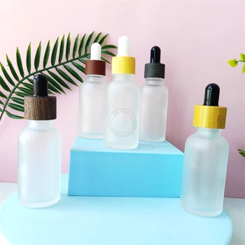 10db 30ML cső műanyag és bambusz kupak utántöltő üveg cseppentő palack Üres parfümök DIY keverékek kellékek Hordozható tárolóedények