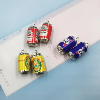 10db Európai 3D alkoholgyanta dobozok Charms ékszerek készítéséhez Fülbevaló készítés Aranyos ivópalack medál Babaház C772