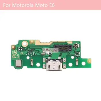 10db / tétel ÚJ USB töltőport aljzat kártya Flex csatlakozó alkatrészek Motorola Moto E6 / E6S / E6 Plus / E6 Play javító alkatrészekhez