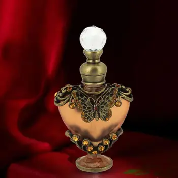 10ML parfümös üveg Könnyen hordozható újrafelhasználható újrafelhasználható sminkeszköz Közel-keleti stílusú szív alakú strassz kozmetikai palack