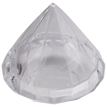 12DB átlátszó gyémánt alakú cukorka doboz esküvői szívesség ajándékdobozok Party doboz átlátszó műanyag tartály Lakberendezés ajándék