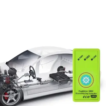 1db autó üzemanyag-megtakarító Megtakarítás a gáztakarékos csatlakozómeghajtón OBD2 gazdaságos chip tuning doboz Gáz mentése Jellemzők üzemanyag jármű autó üzemanyag-megtakarító