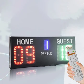 1Pcs kültéri kosárlabda játék LED elektronikus eredménykártya távirányító swich LED nélkül Elektronikus eredménytábla