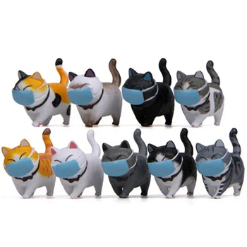 1PCS Mini Aranyos Kövér Harang Macskák PVC Forgatás Kifejezés Anime Figura Kulcstartó Bűbájok Ajándékok Akció figura Medál játék