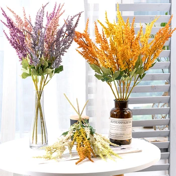 1Ág Luxus Astilbe Chinensis művirágok színes hab műanyag szimulációs virág esküvői kézi csokor dekorációhoz