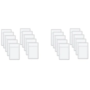 20 db Trading Cards Protector Case Akril átlátszó osztályozott kártyatartók címkepozícióval Kemény kártyatartók