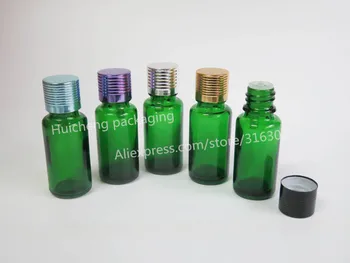 200 x 15ml üres mini üveg illóolaj palackok alumínium fedéllel Szűkítő Kozmetikai tartályok