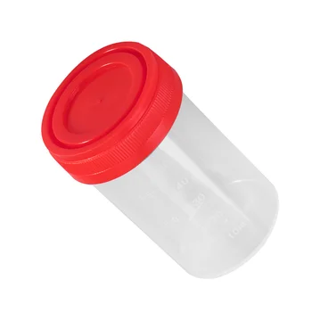20Pcs praktikus műanyag mintatartó csésze vizelettartály 60 ml EO laboratóriumi orvosi felhasználás nélkül (véletlenszerű szín)
