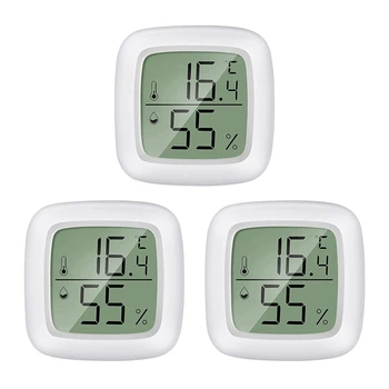  3 darabos csomag MINI LCD digitális hőmérő higrométer babaszobához, senior szobához