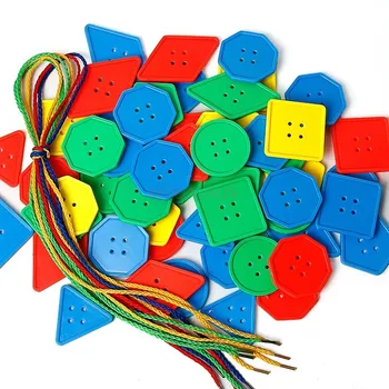 30 db Montessori játékok Oktatójátékok gyerekeknek Korai tanulás Geometriai blokkok Menetvágó gombok Oktatási segédeszközök