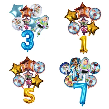 32inch szám Léggömbök Rajzfilm Buzz Lightyear Toy Story gyerekeknek születésnapi zsúrkellékek
