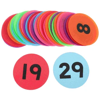 36 db szőnyegjelölők Tantermi pontok padlóhoz Kör matricák Számok Matrica Matrica Sorszám Számok ábécé többszínű színes