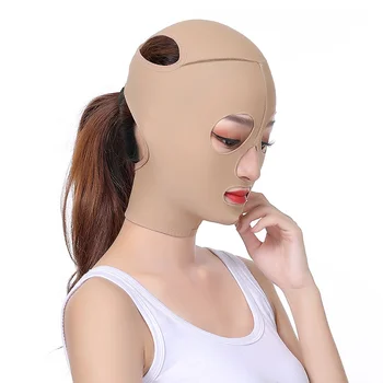 3D arcplasztika újrafelhasználható lélegző szépség női ránctalanító karcsúsító kötés V Shaper teljes arcemelő alvó maszk