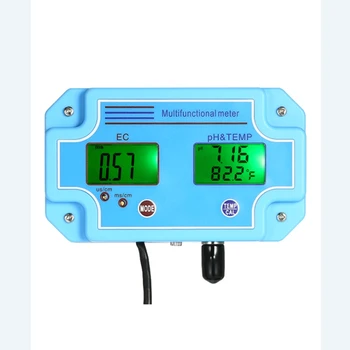 3in1 Elektronikus PH EC hőmérséklet Online monitor hidroponika akvárium víz multifunkciós mérő Digitális pH EC hőmérséklet-érzékelő