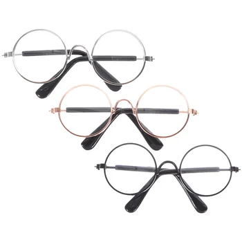 3Pcs Szép alakos szemüvegek Stílusos szemüvegek Kellékek Imádnivaló figura szemüvegek