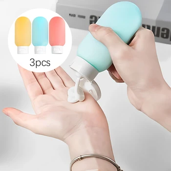 3Pcs utazási újratölthető palackkészlet spray lotion sampon tusfürdő cső palackozás kozmetikai üres folyadéktartály hordozható eszköz