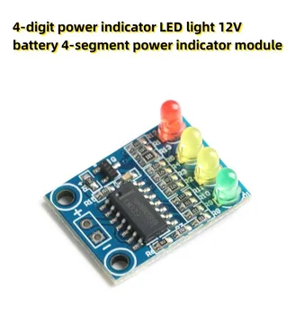 4 számjegyű teljesítményjelző LED lámpa 12V akkumulátor 4 szegmenses teljesítményjelző modul