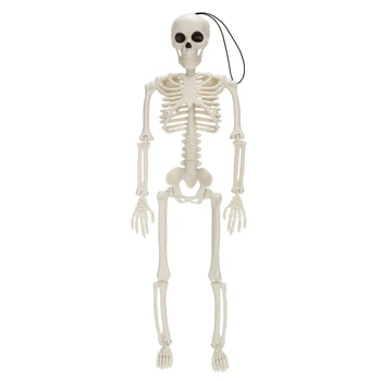 40cm Állítható teljes emberi csontváz kellék Halloween party dekoráció kísértetjárta ház kellékek temető dekoráció 1DBS A