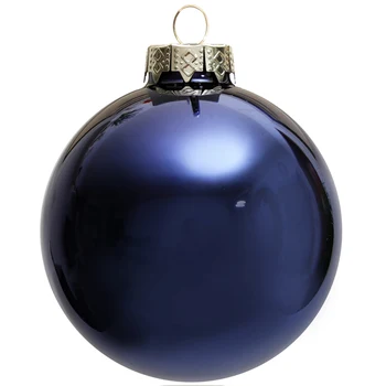 5 darab - Home Event Party Karácsonyi karácsonyi dekorációs dísz 80mm festett fényes felület Nary kék üveg csecsebecse labda