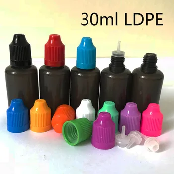50db LDPE fekete 30 ml-es cseppentő palack E folyékony cseppentő minta szemek újratölthető palack gyermekbiztos kupakkal és hosszú, vékony hegyekkel