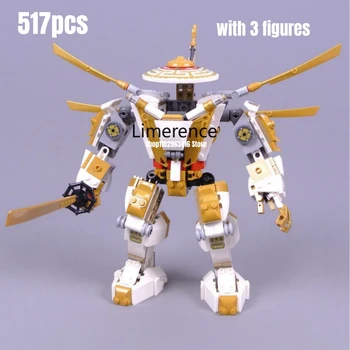 517db Arany robot titán robot modell készlet Építőelemek illeszkednek 71702 Játék kockák gyermekeknek születésnapi ajándék