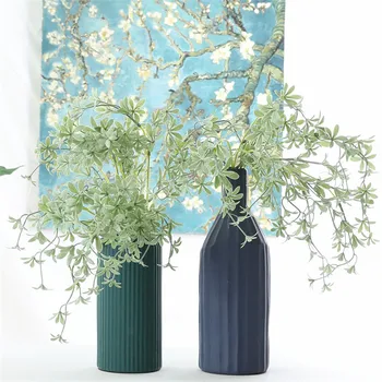 52cm ÚJ műanyag Mesterséges pelyhesítő növények Virágok Otthoni szoba dekoráció Kiváló minőségű Flocked Hamis növények Irodai veranda növényzet