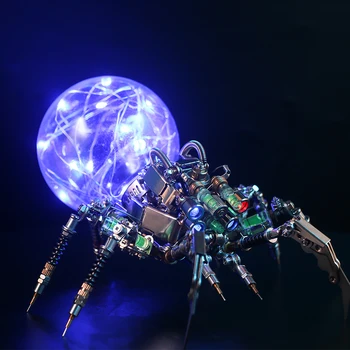 683db 3D puzzle Mechanikus Power Grid Pók Modell készlet DIY fém összeszerelés Steampunk rovarok Szerelj össze játékokat gyerekeknek Felnőttek Férfiak