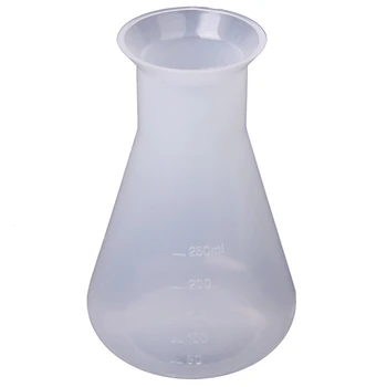 6X műanyag átlátszó laboratóriumi kémiai lombikok Tartálypalack - 250 ml