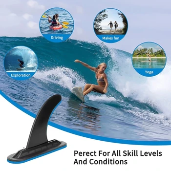 9 hüvelykes szörfözés uszony longboardok és SUP Egyuszonyos csere uszonypótló szörfözési kiegészítők longboardokhoz, szörfdeszkához, szörfdeszkához