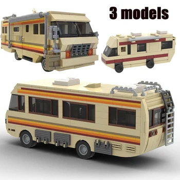 A Breaking Bad lakóautó modell szimuláció teherautó busz autó építőkockák kockák filmgyűjtemény Walter White Pinkman főzőlabor játékok