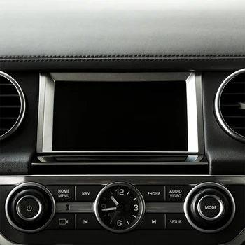 ABS króm autó navigációs képernyő dekoráció keret borító díszítő matricák Land Rover Discovery 4 LR4 L319 2010-2016 Tartozékok