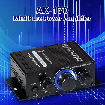 AK-170 20+20W Mini digitális hangerősítők HiFi sztereó audio teljesítményerősítő 2.0 csatornák Bluetooth erősítő modul DC12V-14V