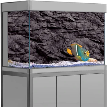Akvárium háttér matrica, kék szikla kőfal HD nyomtatás tapéta hal tartály háttér dekorációk PVC