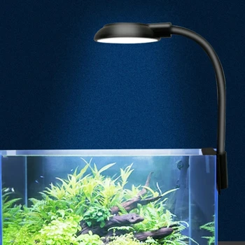 Akvárium LED lámpa 5W LED-ek sósvízi haltartályokhoz csíptetős koralltartályok akvárium lámpa csíptetős állítható tömlővel Dropshipping