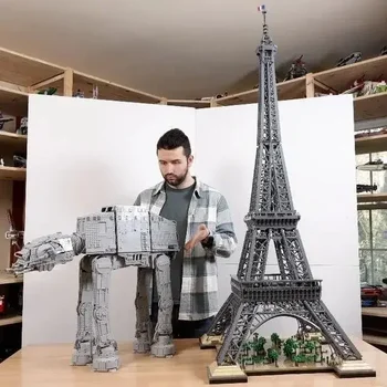 Alkotói szakértő 10307 Eiffel-torony Párizs építészete Legmagasabb modell építőkészlet Építőelemek Kockák Játékok felnőtteknek Gyermekek 75192