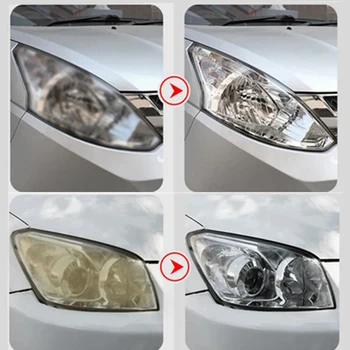  Autó fényszóró javítás lengyel készlet lengyel fényszórók 100ML folyékony polimer Faros fényszóró üveg javítás karcolások EU dugó
