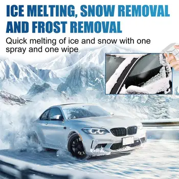 Autó szélvédő hóolvasztó spray univerzális üveg ablakok jégtelenítő spray első szélvédőhöz Kipufogócső Autó kiegészítők
