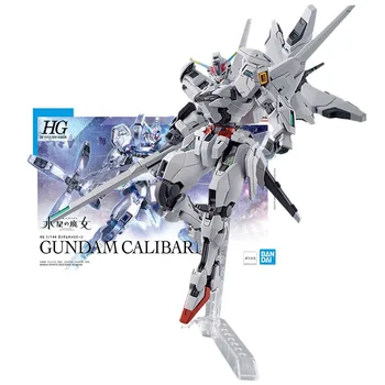 Bandai Eredeti figura Gundam modell készlet HG 1/144 Boszorkány a Mercury Gundam Calibarn kollekcióból Modell akciófigura fiúk játékaihoz