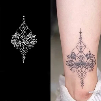 Bohém Szent Lótusz Totem Art vízálló gyümölcslé tetoválás matricák nőnek Férfi test ideiglenes tetováló kar hamis tetoválás nagykereskedelem