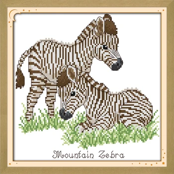 Bébi zebra keresztszemes vászon készlet kis állat baba szerelmeseinek 14 karátos számolt szövetöltés hímzés DIY kézzel készített kézimunka plusz