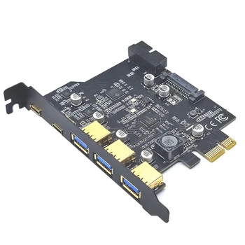 C típusú USB 3.2 Gen2 PCIE kártya hub PCI kártya több porttal