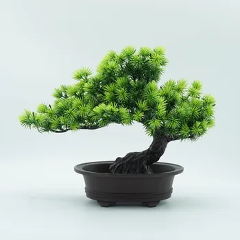Cserepes növény szimuláció Dekoratív Bonsai Home Office Fenyőfa ajándék DIY dísz Élethű kiegészítő Mesterséges bonsai