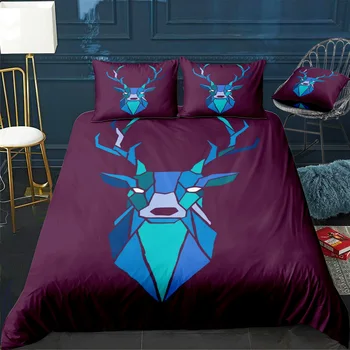 Deer Spirit ágynemű szett hálószobához Puha ágytakarók franciaágyhoz Otthoni paplanhuzat Minőségi paplanhuzat+párnahuzatx2
