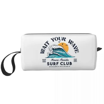 Divat Várd ki a hullámodat Sure Club Travel piperetáska nőknek Nyári szörfözés szörfös kozmetikai sminktáska Szépség tároló Dopp készlet