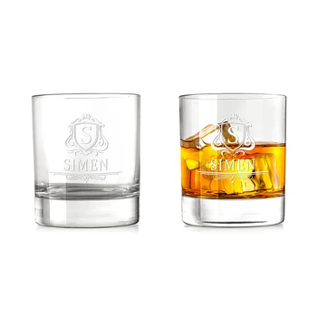 Egyedi gravírozott személyre szabott whisky sörsziklák üveg Személyre szabott név Bourbon Glass régimódi skót whisky kupa férfiaknak
