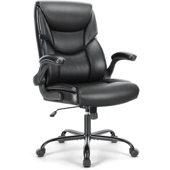 Executive irodai szék – ergonomikus, állítható számítógépes asztali székek magas háttámlával felhajtható karfával, forgatható munkaszékkel