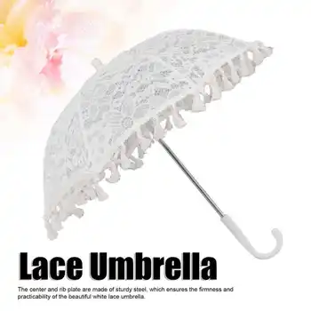 Fehér csipke esernyő vintage esküvői menyasszonyi csipke napernyő gyermek fotó jelmez csipke esernyő fotózáshoz Kellékek forró