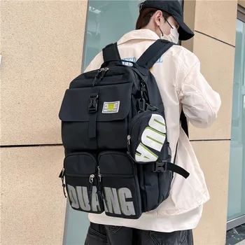 Férfi hátizsák koreai divat nagy kapacitású vízálló kültéri utazási hátizsák alkalmi sportiskolai hátizsák főiskolai hallgatók számára