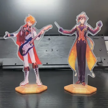Genshin Impact Anime figurák Zhongli Ganyu Tartaglia cosplay koncert akril állványok Albedo Xiao karaktermodell lemez asztal dekoráció